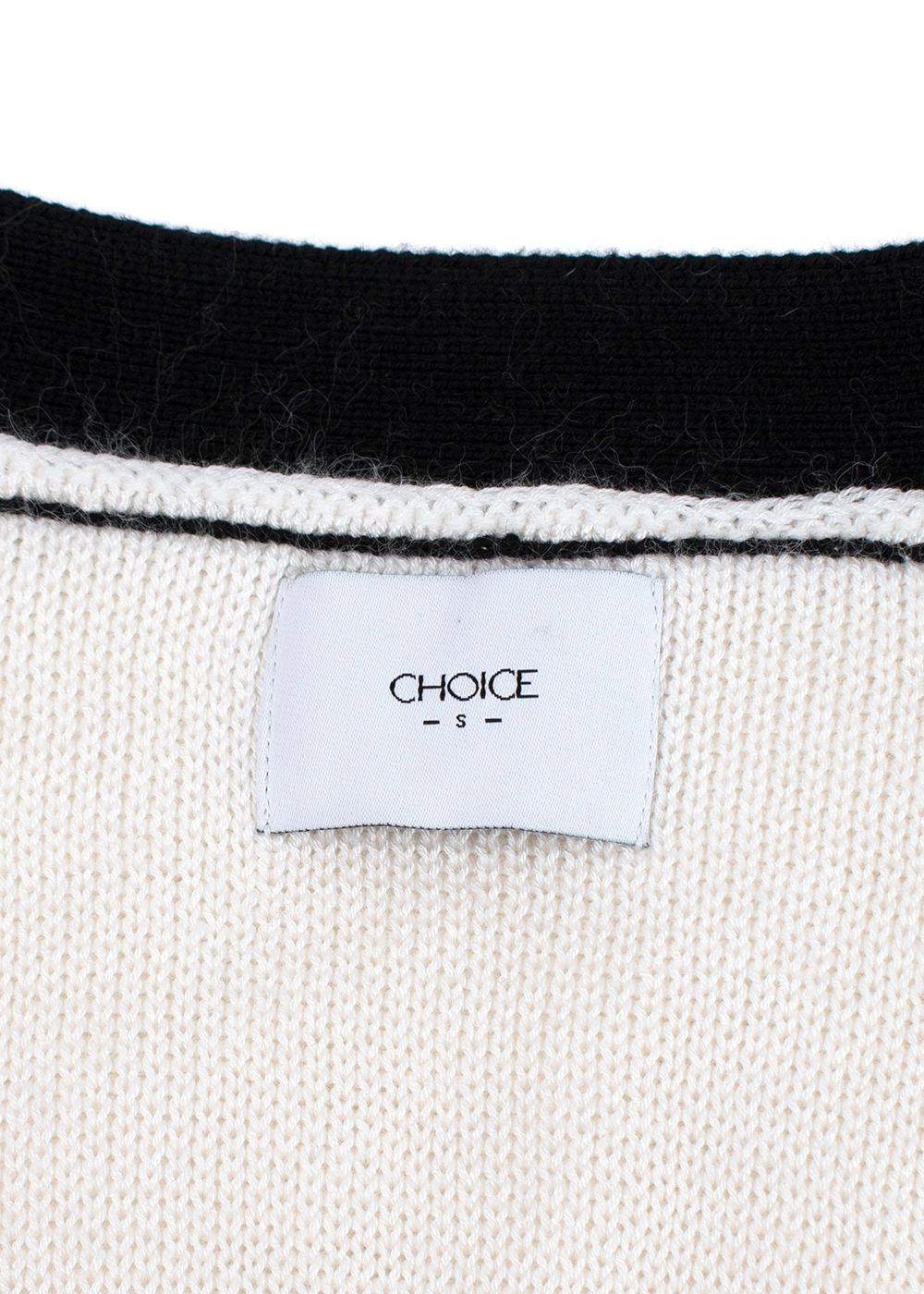 Choice Cream Longline Cashmere-blend Cardigan Size S cream / black cashmere