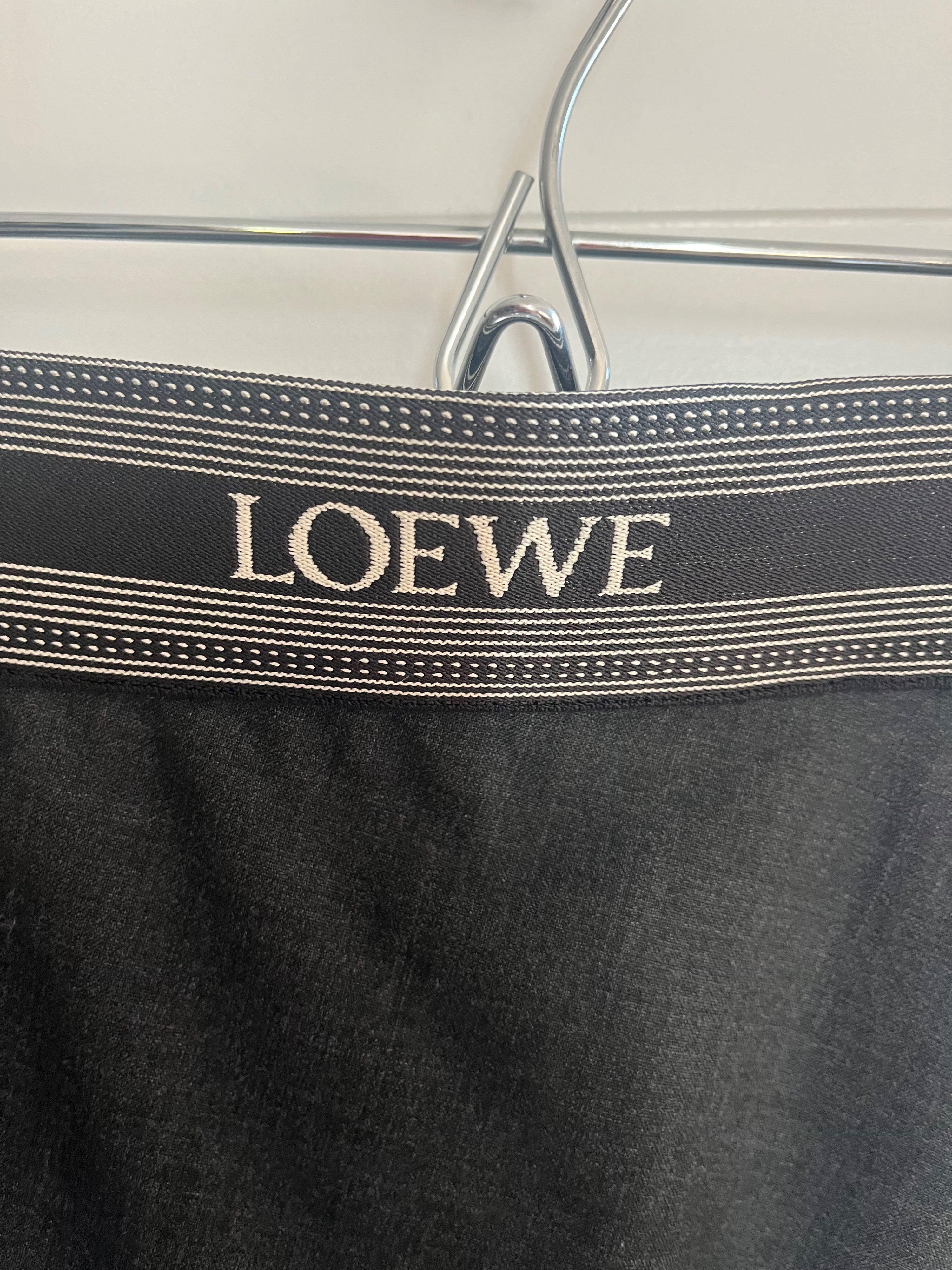 Loewe Black Asymmetric Wool Skirt Size XS Grey