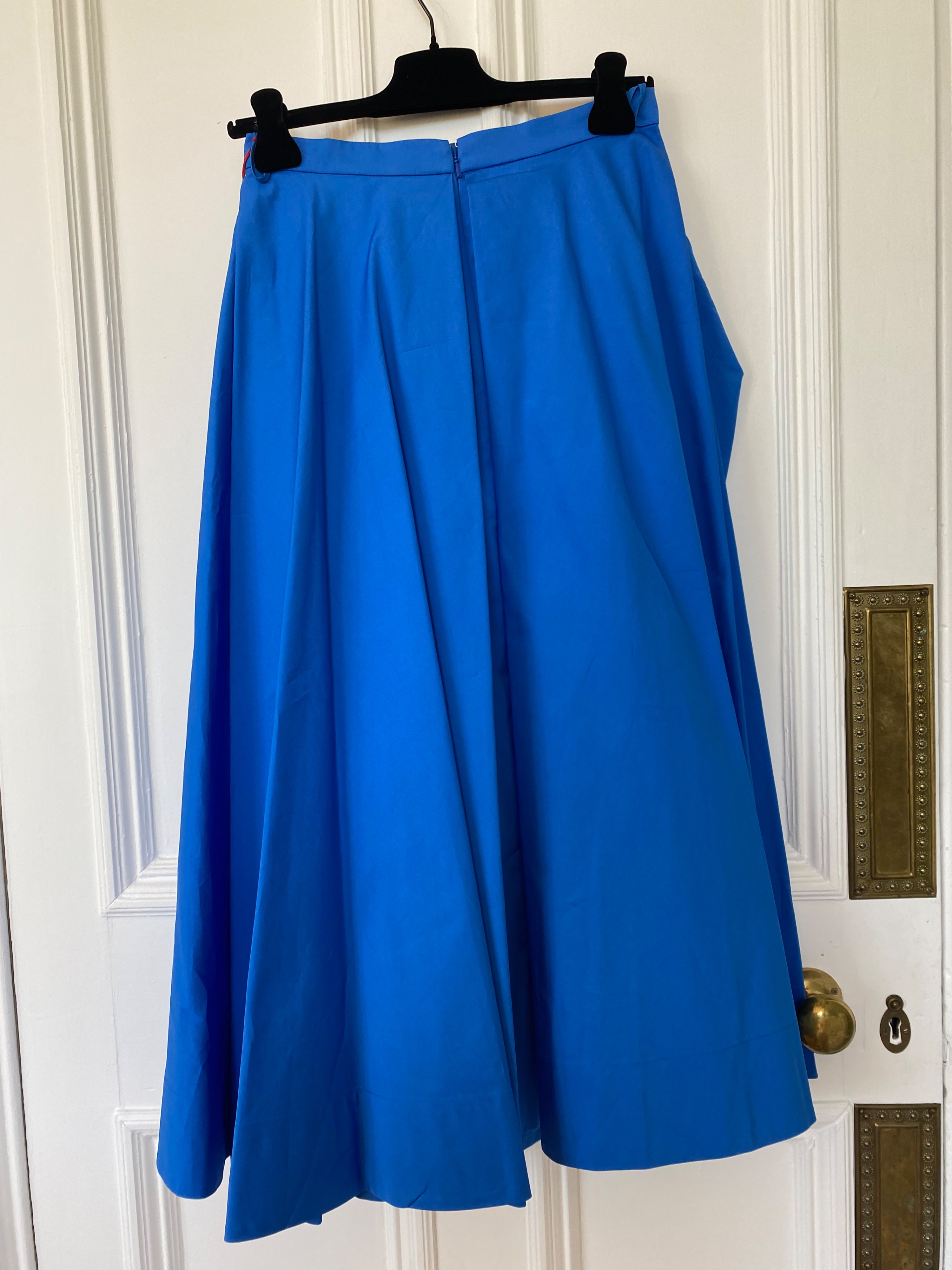 Alexander McQueen Blue Draped Midi Skirt Size S polyester