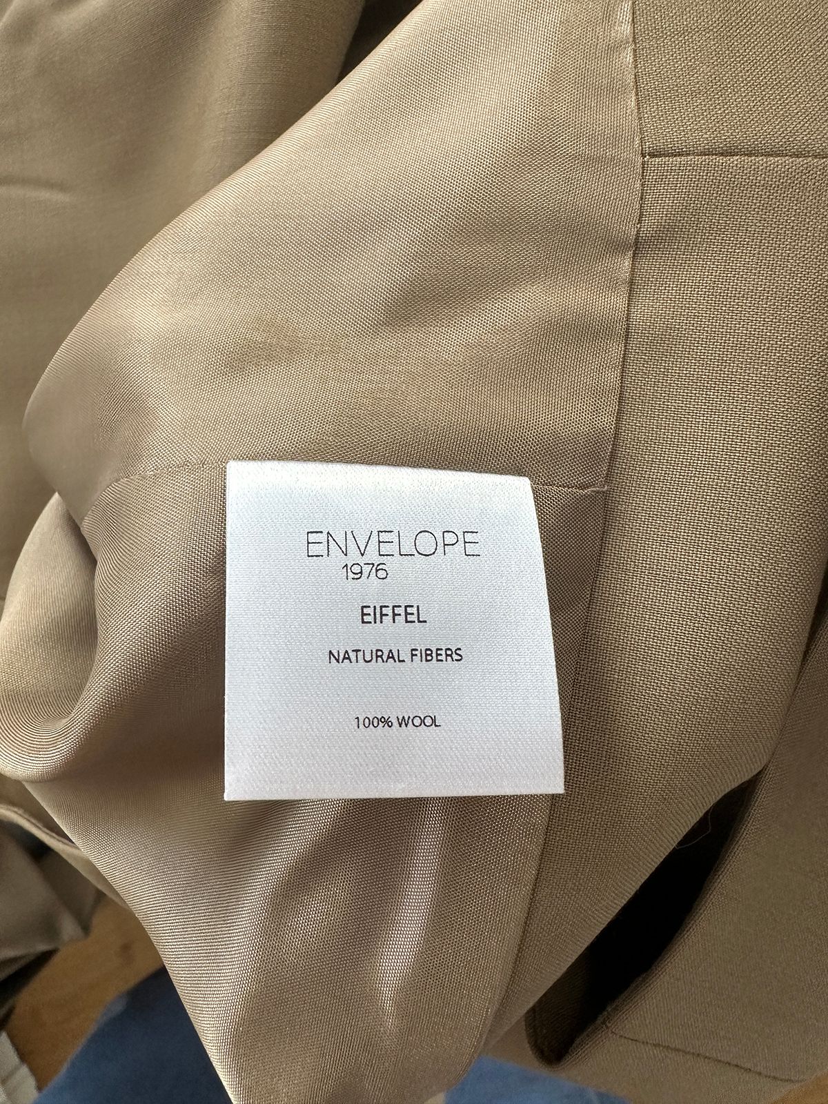 Envelope1976 Tan Eiffel Wool Blazer Size M