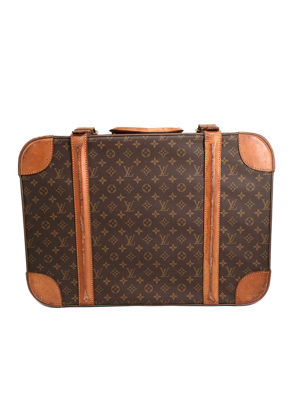 Preowned Louis Vuitton Vintage Brown Monogram Stratos Suitcase leather