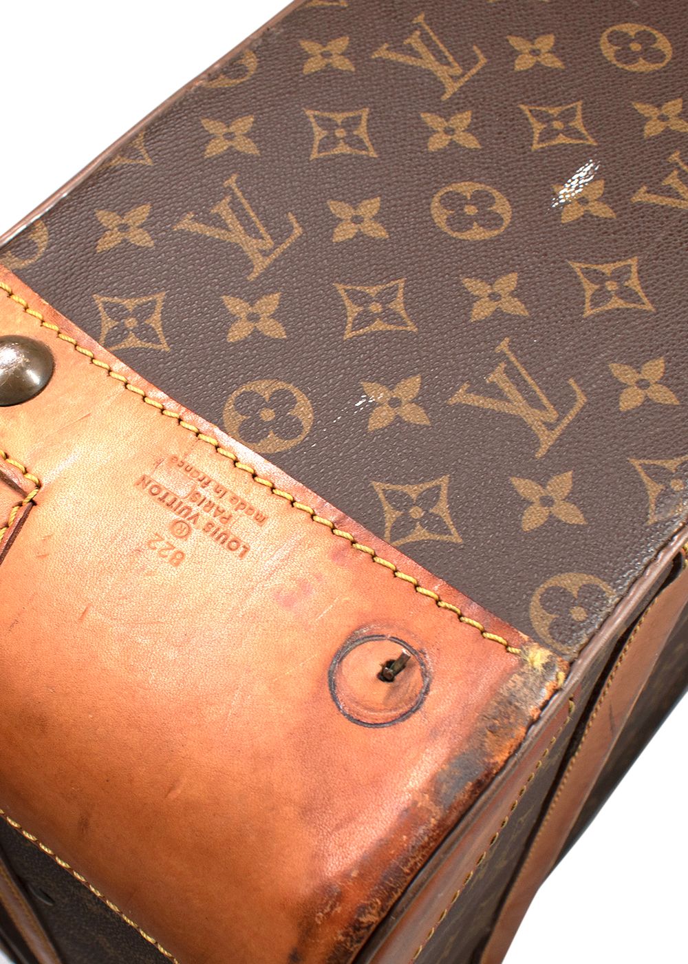 Preowned Louis Vuitton Vintage Brown Monogram Stratos Suitcase leather