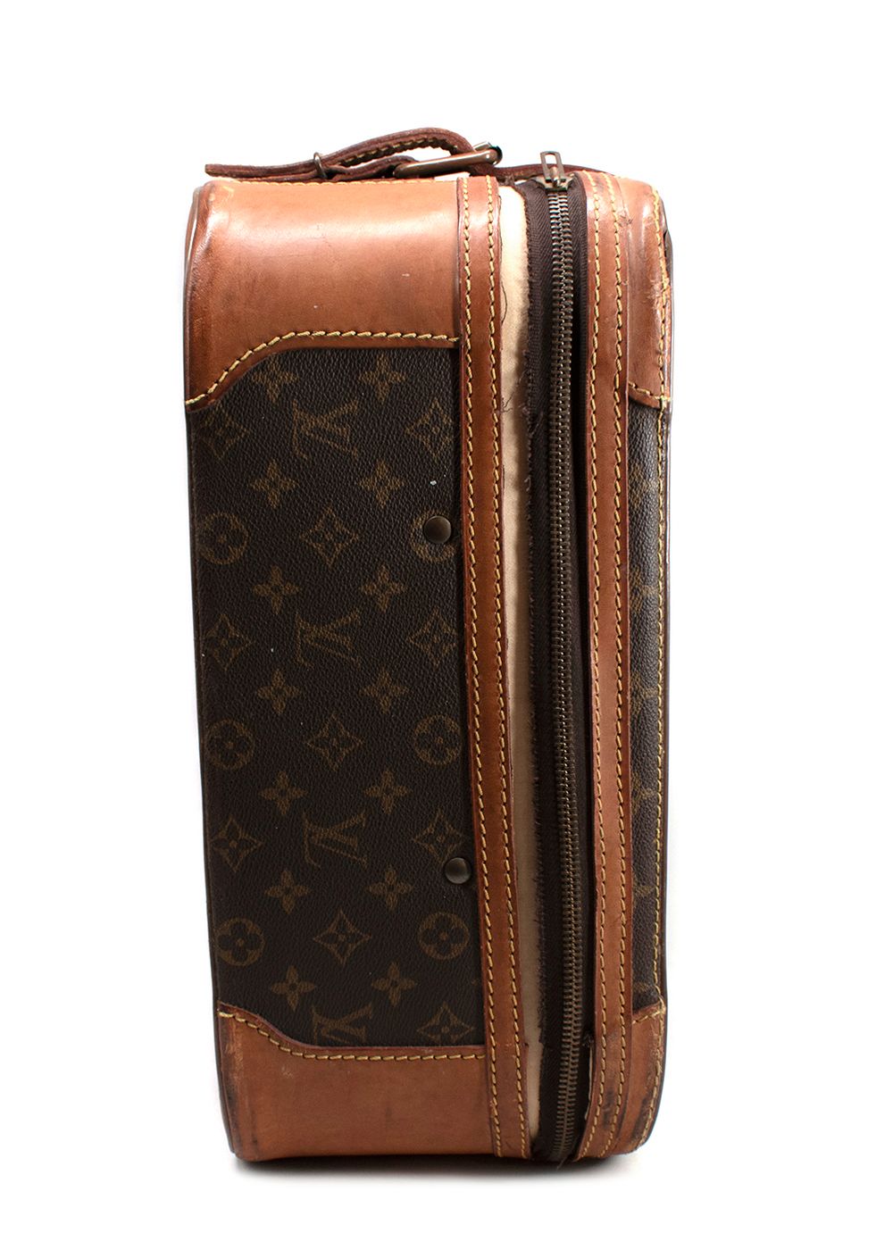 Preowned Louis Vuitton Vintage Brown Monogram Stratos Suitcase leather