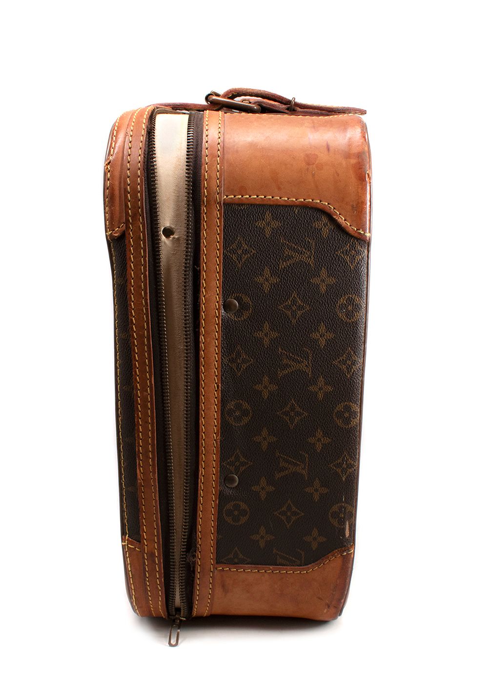 Preowned Louis Vuitton Vintage Brown Monogram Stratos Suitcase leather