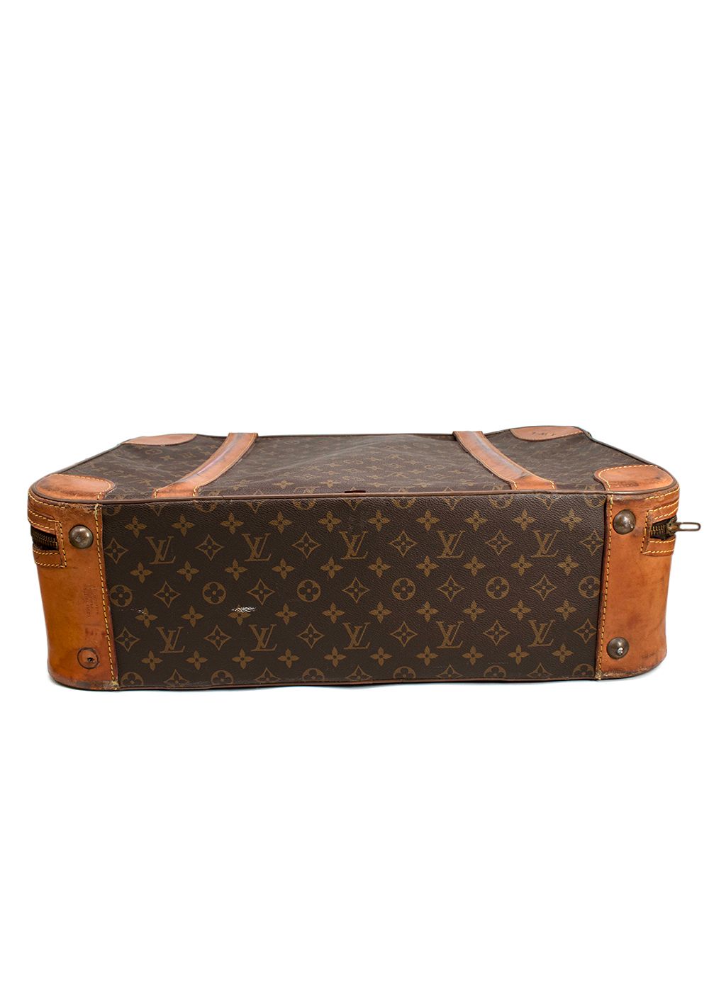 Preowned Louis Vuitton Vintage Brown Monogram Stratos Suitcase leather