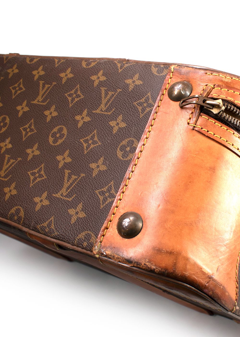 Preowned Louis Vuitton Vintage Brown Monogram Stratos Suitcase leather