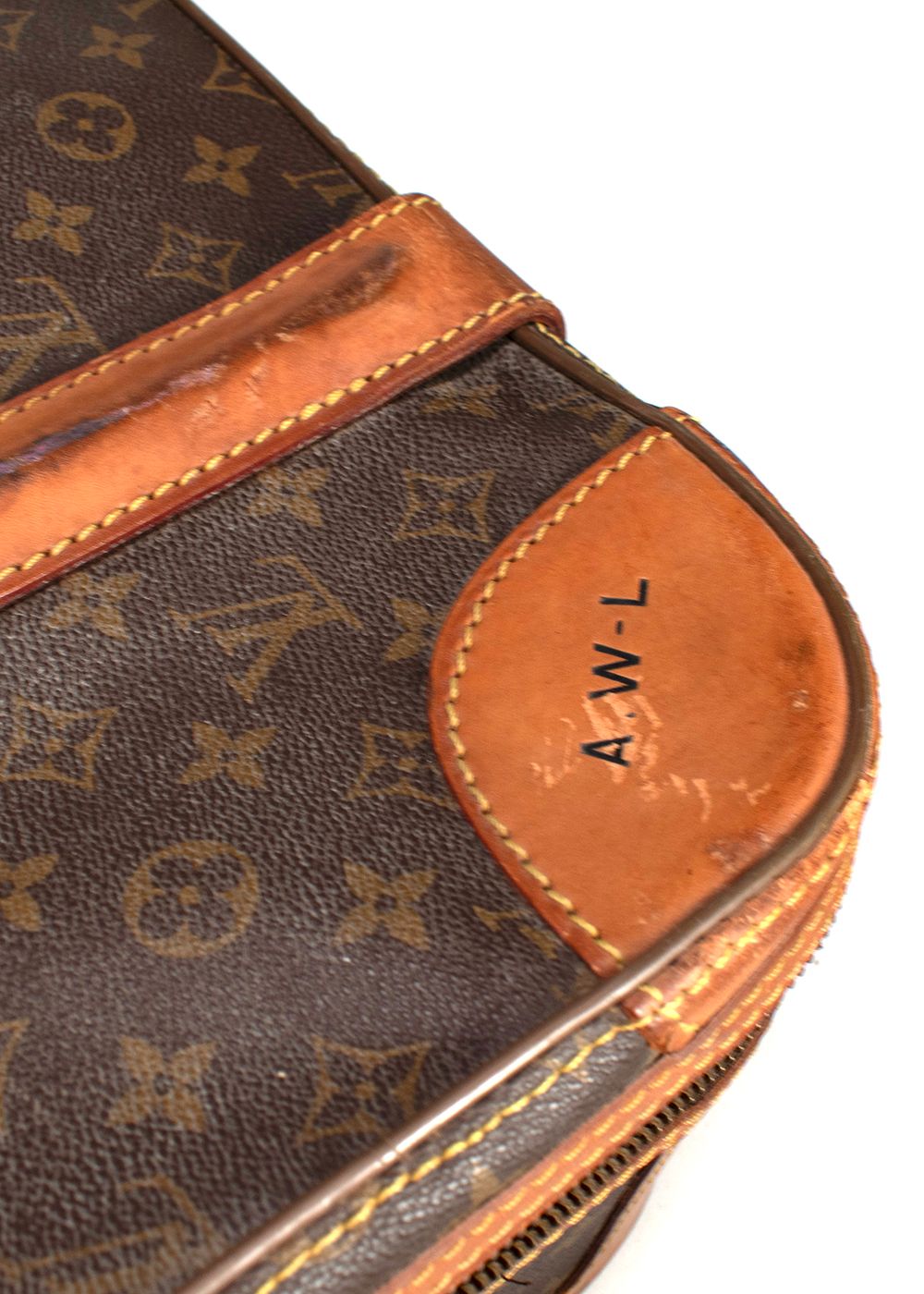 Preowned Louis Vuitton Vintage Brown Monogram Stratos Suitcase leather