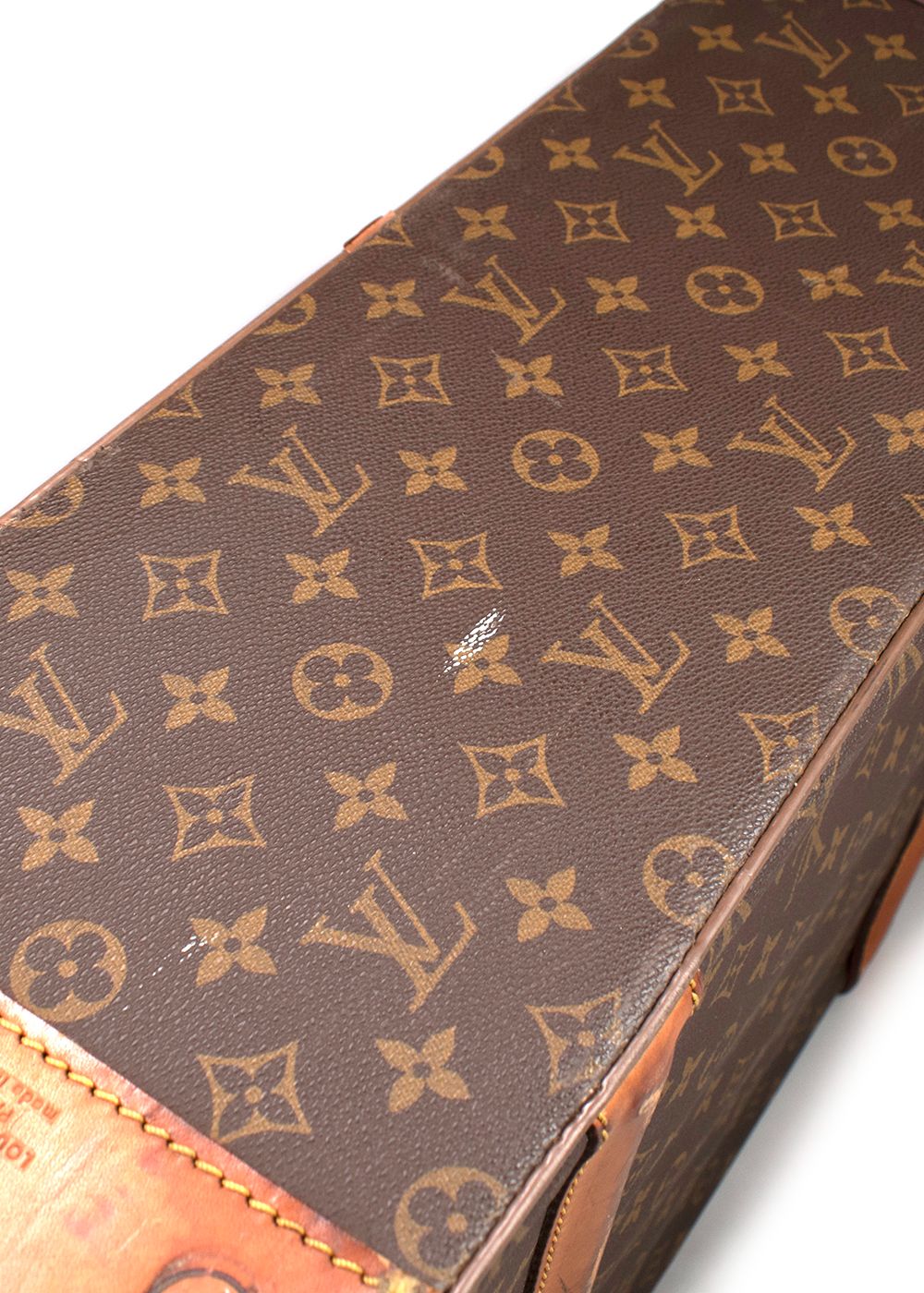 Preowned Louis Vuitton Vintage Brown Monogram Stratos Suitcase leather