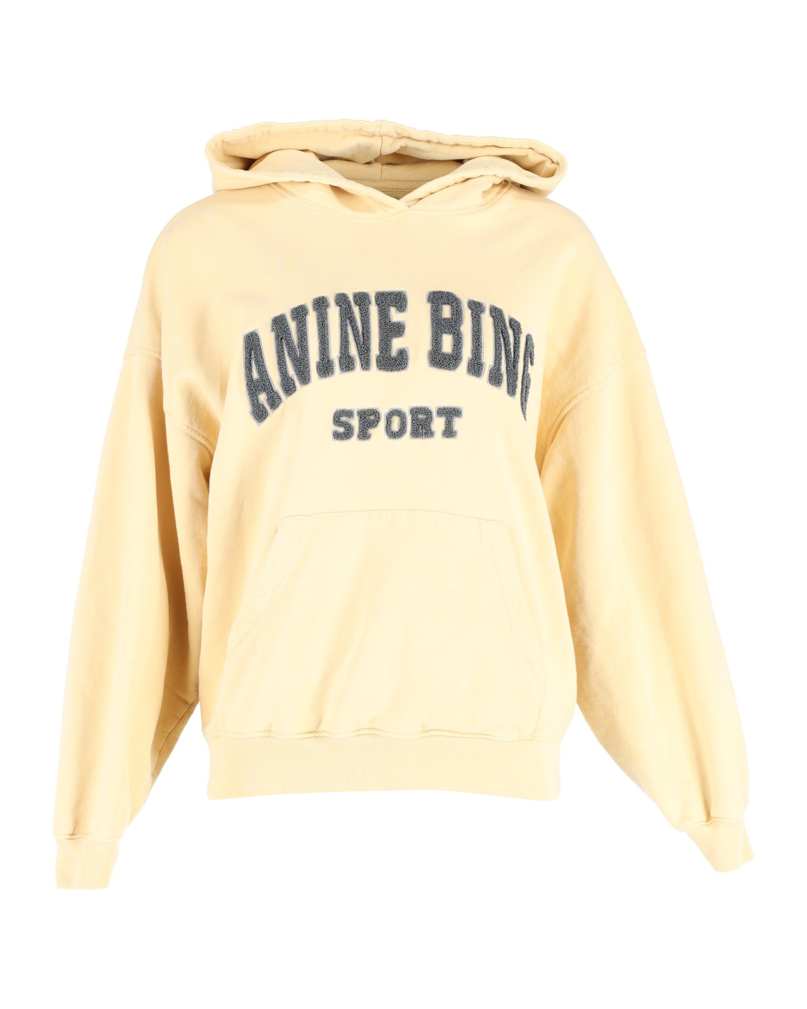 Preowned Anine Bing Yellow Harvey Sweatshirt Size S pastel yellow cotton