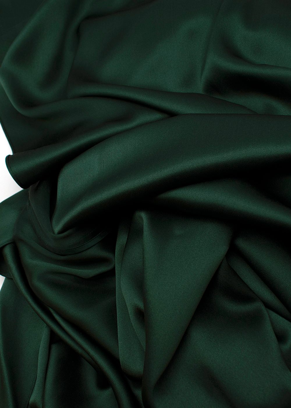 Preowned Rosetta Getty Emerald Silk Low Back Gown Size XS emerald green dark green