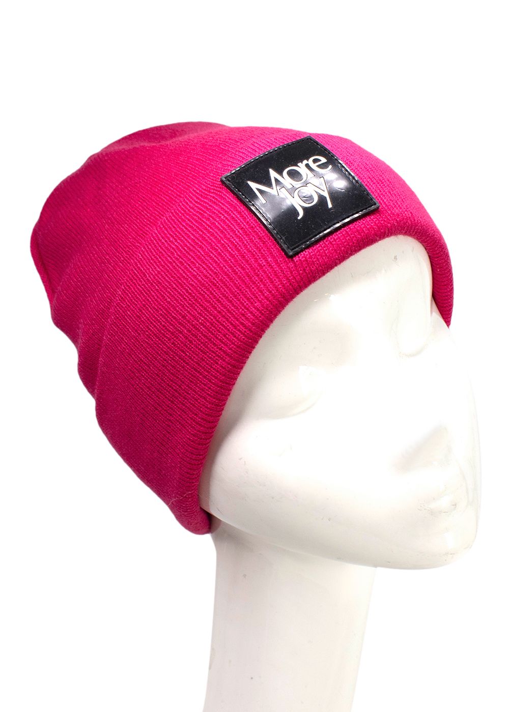 Christopher Kane More Joy Magenta Logo-patch Beanie Hat acrylic