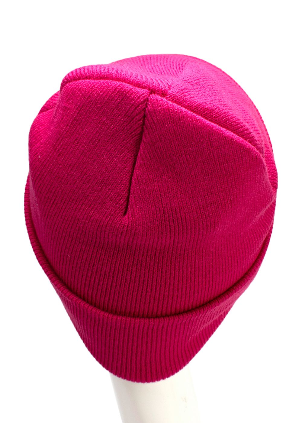 Christopher Kane More Joy Magenta Logo-patch Beanie Hat acrylic