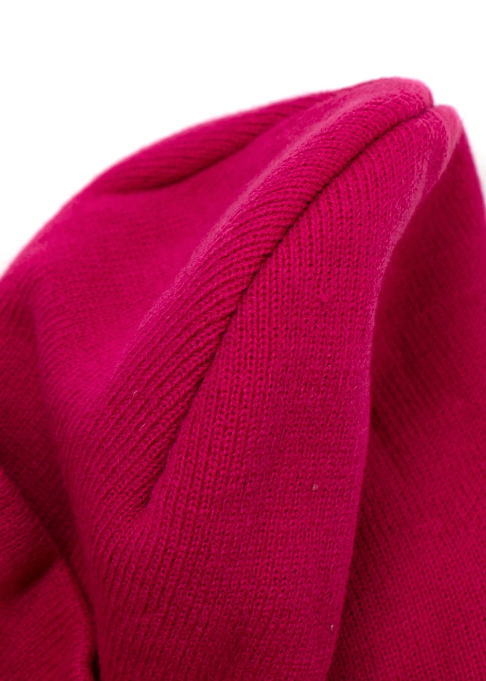 Christopher Kane More Joy Magenta Logo-patch Beanie Hat acrylic