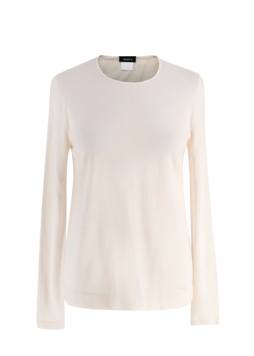 Preowned Akris Cream Cashmere Blend Fine Knit Sweater Size XXS