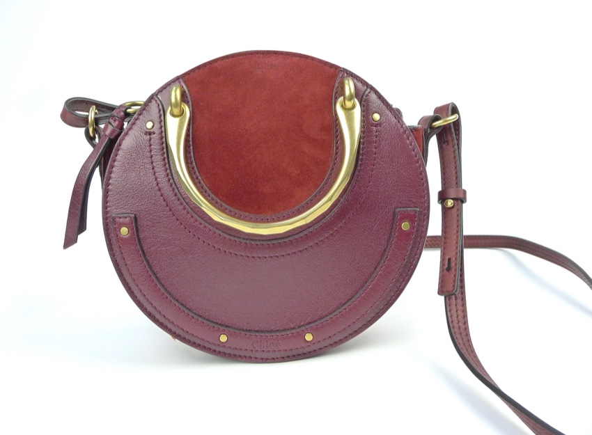 Preowned Chloe Burgundy/Red Suede  Leather Pixie Crossbody Bag Red