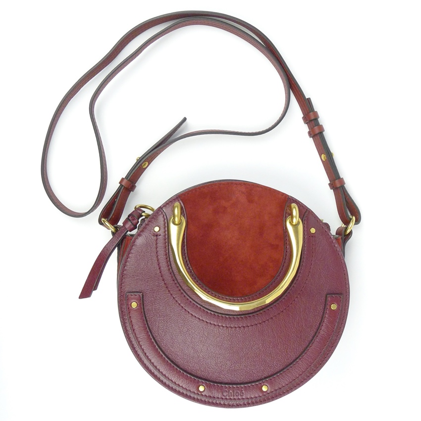 Preowned Chloe Burgundy/Red Suede  Leather Pixie Crossbody Bag Red