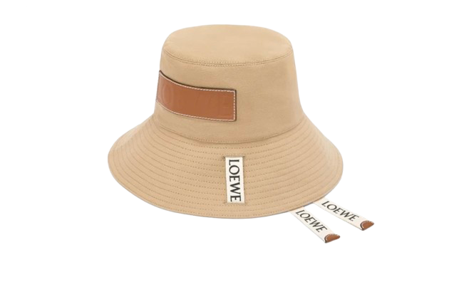 Preowned Loewe Sand Fisherman Bucket Hat cotton