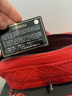 Chanel Red Aged Calfskin Single Flap Bag leather