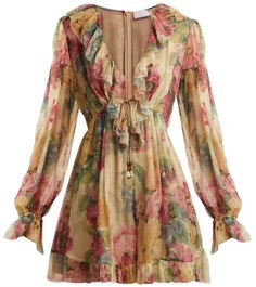 Preowned Zimmermann Yellow Floral Melody Silk Playsuit Size L