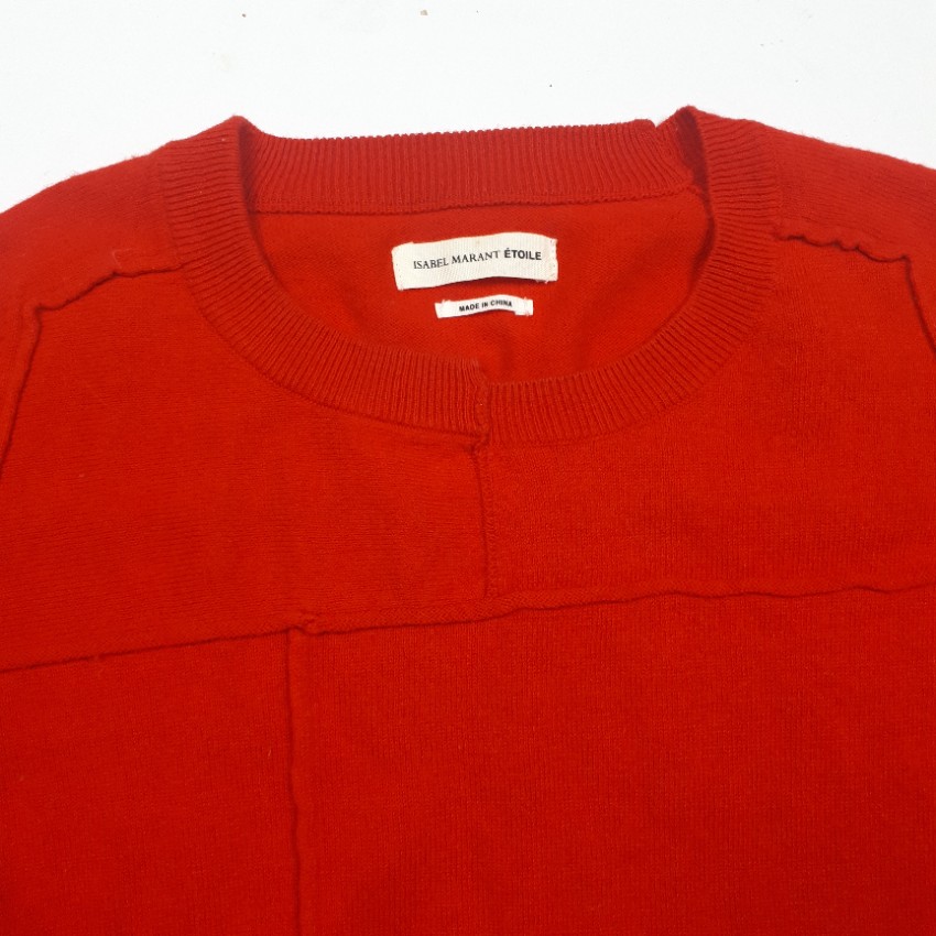 Preowned Isabel Marant Etoile red knitted jumper Size S cotton