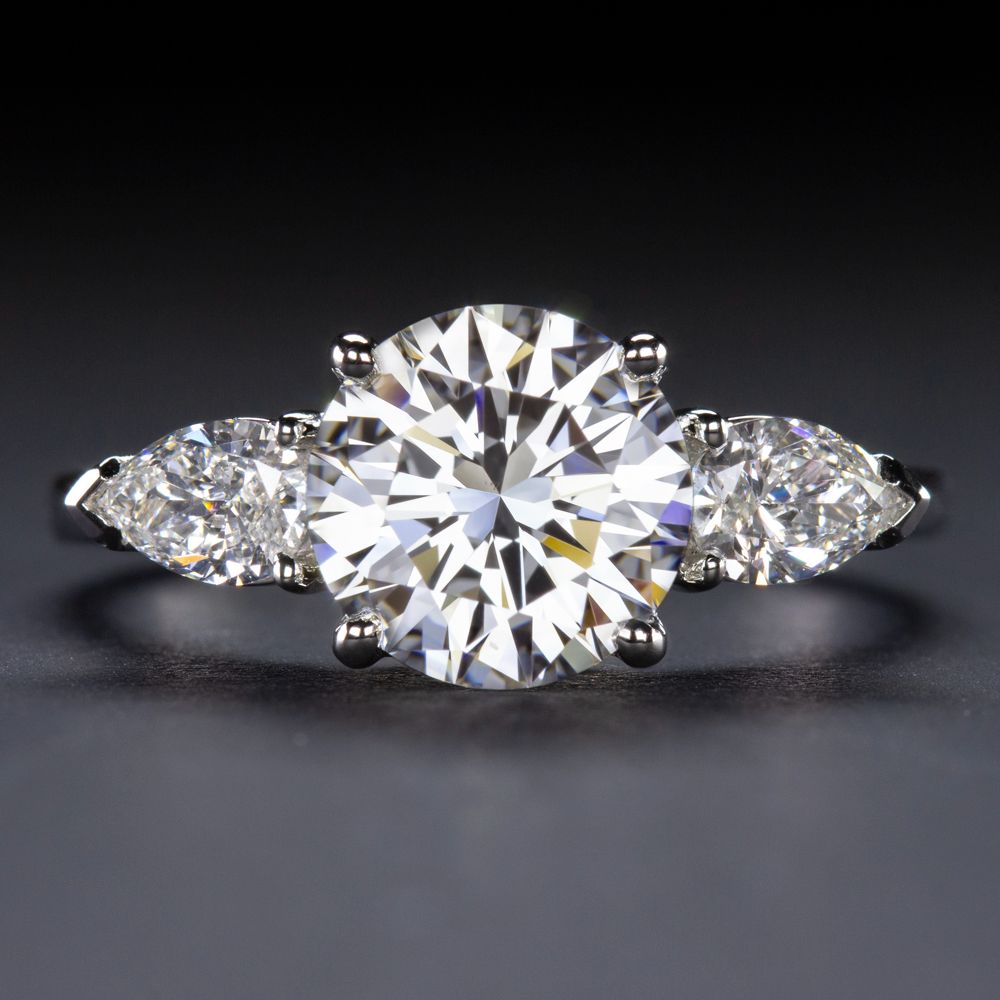 Verde 2ct IGI Certified Lab-grown Round Cut Diamond Ring Silver k white gold/lab-grown diamond