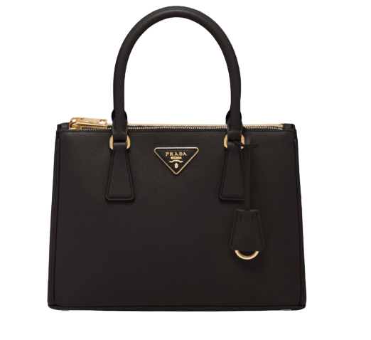 Preowned Prada Black Medium Saffiano Leather Galleria Tote Bag Size M