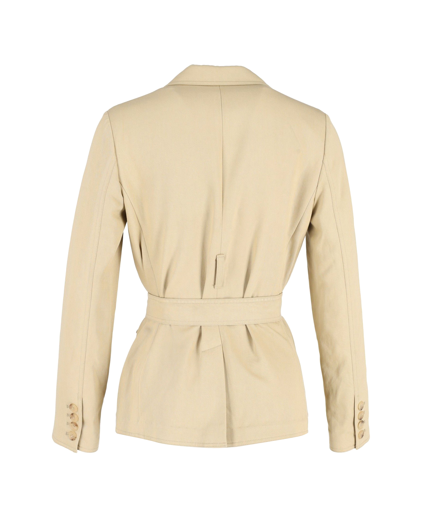 Preowned Nili Lotan Beige Hunt Belted Utility Jacket Size XS cotton