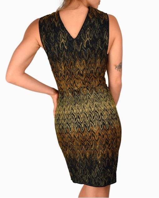 Preowned Missoni Black Ombre Knit Mini Dress Size XS rayon