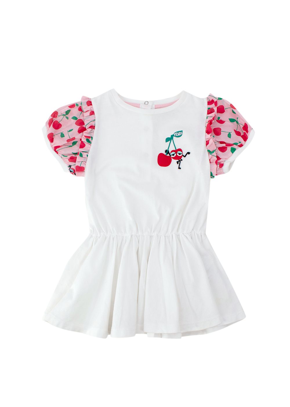 Boys Fendi White and Pink Cherry Print Dress (12 Months) Size 9-12 Months cotton