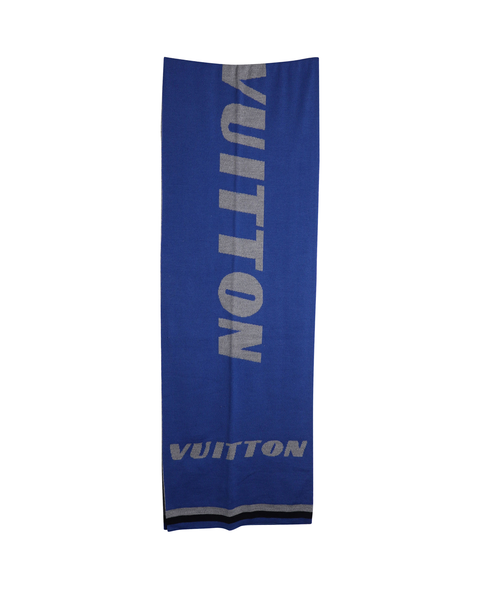 Preowned Louis Vuitton Blue Forward Wool Scarf