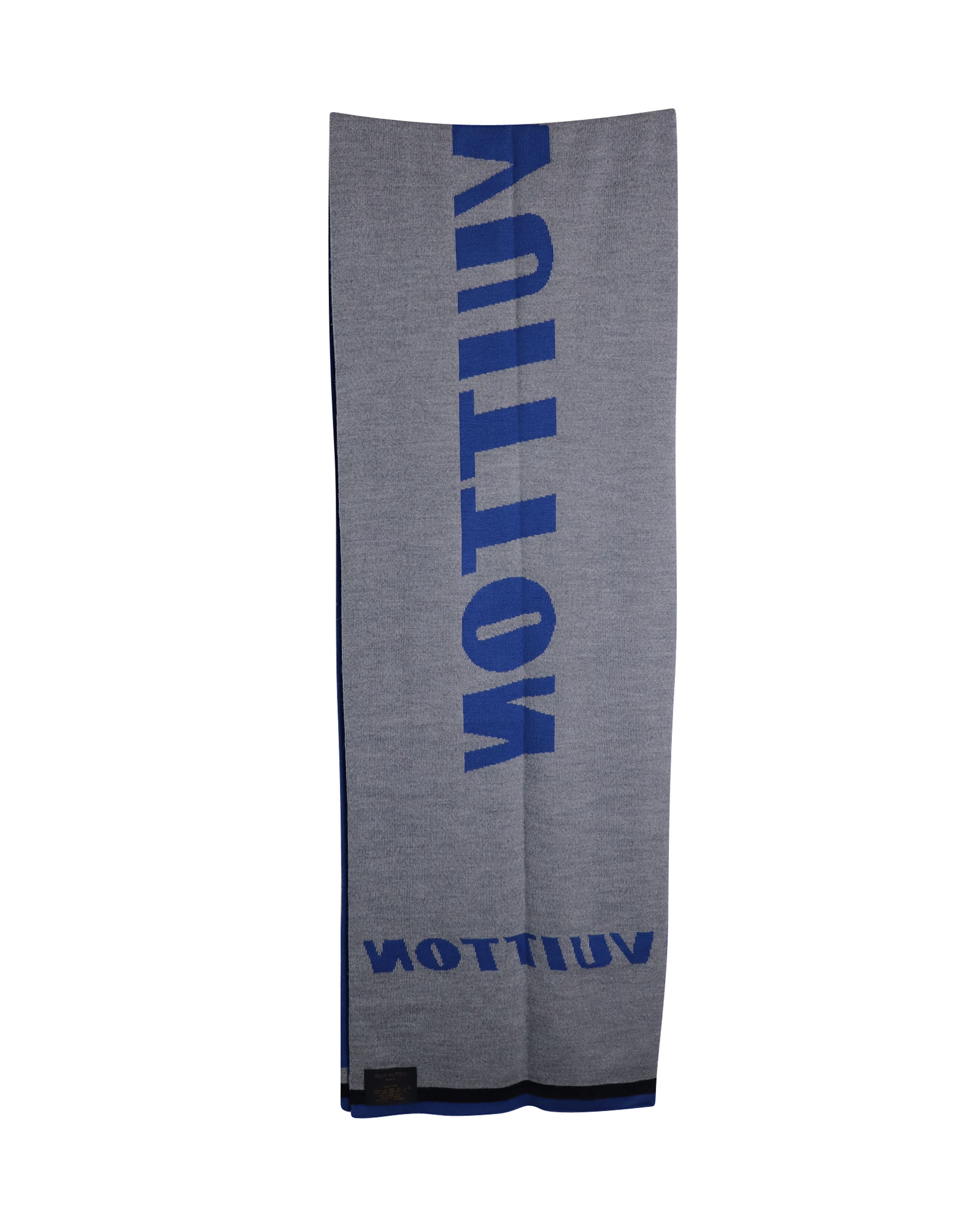 Preowned Louis Vuitton Blue Forward Wool Scarf