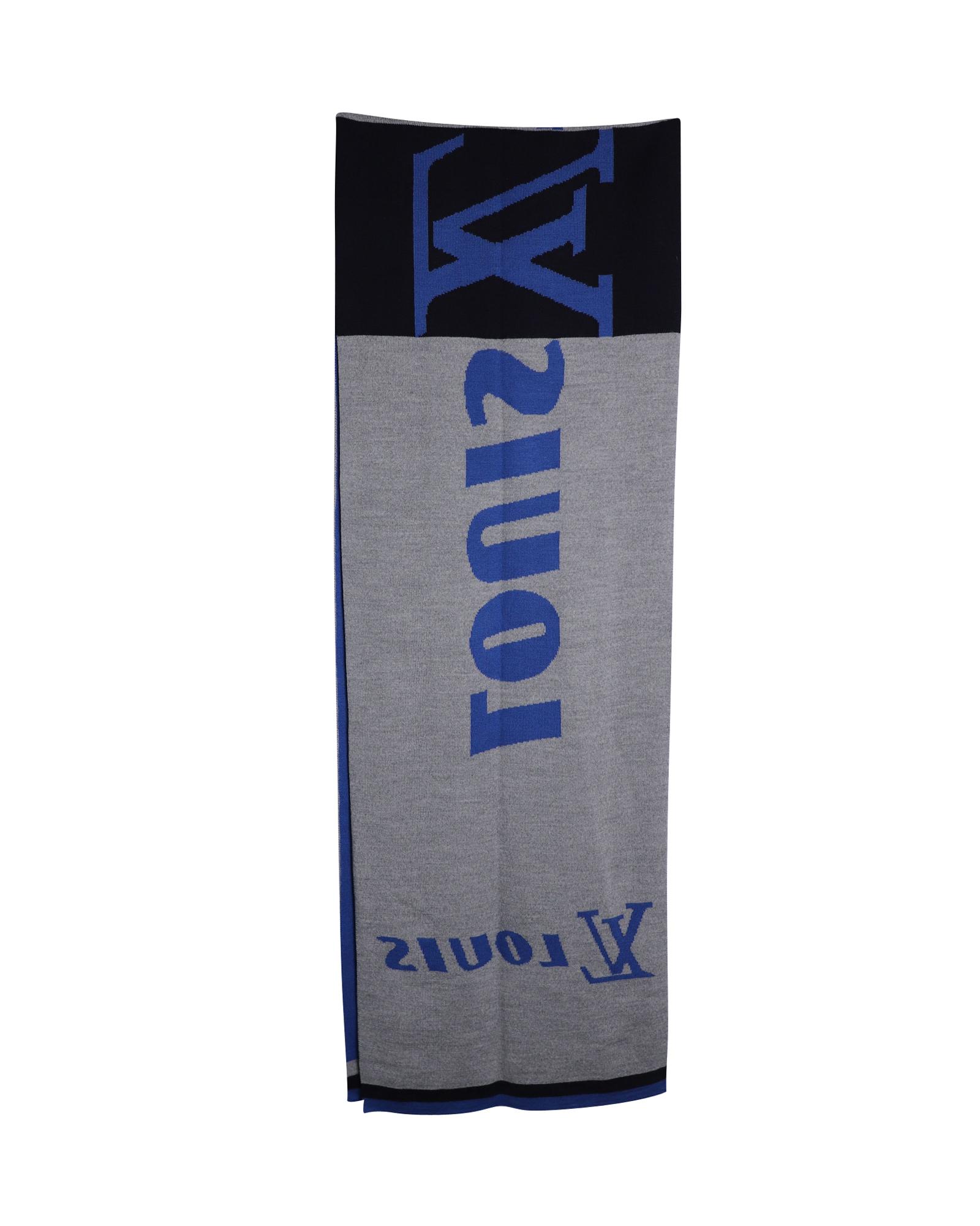 Preowned Louis Vuitton Blue Forward Wool Scarf