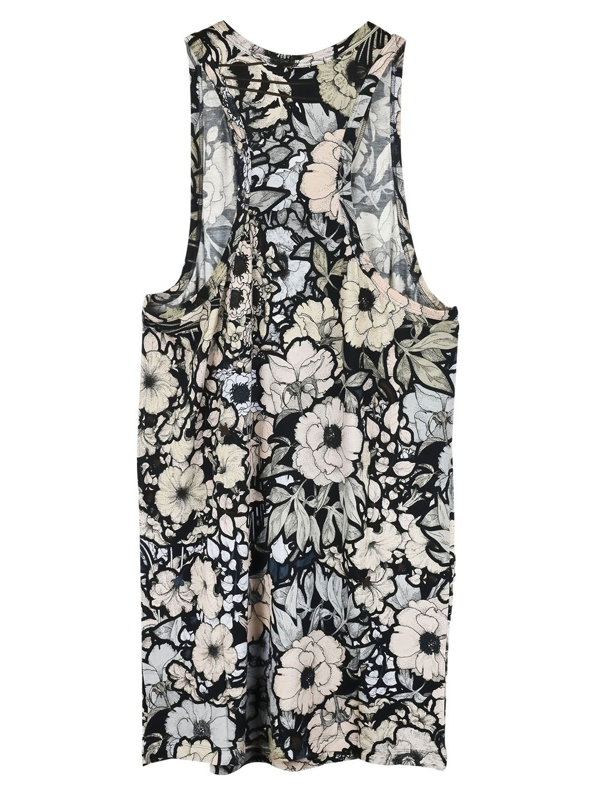 Christopher Kane Black  grey floral jersey tank dress Size M Multicoloured viscose