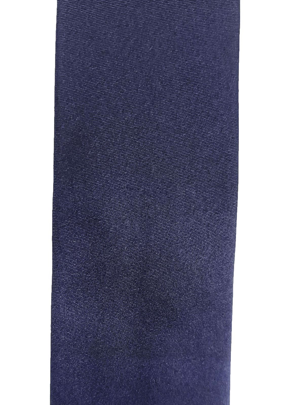 Men's Thom Sweeney Blue silk satin tie Dark Blue/Violet