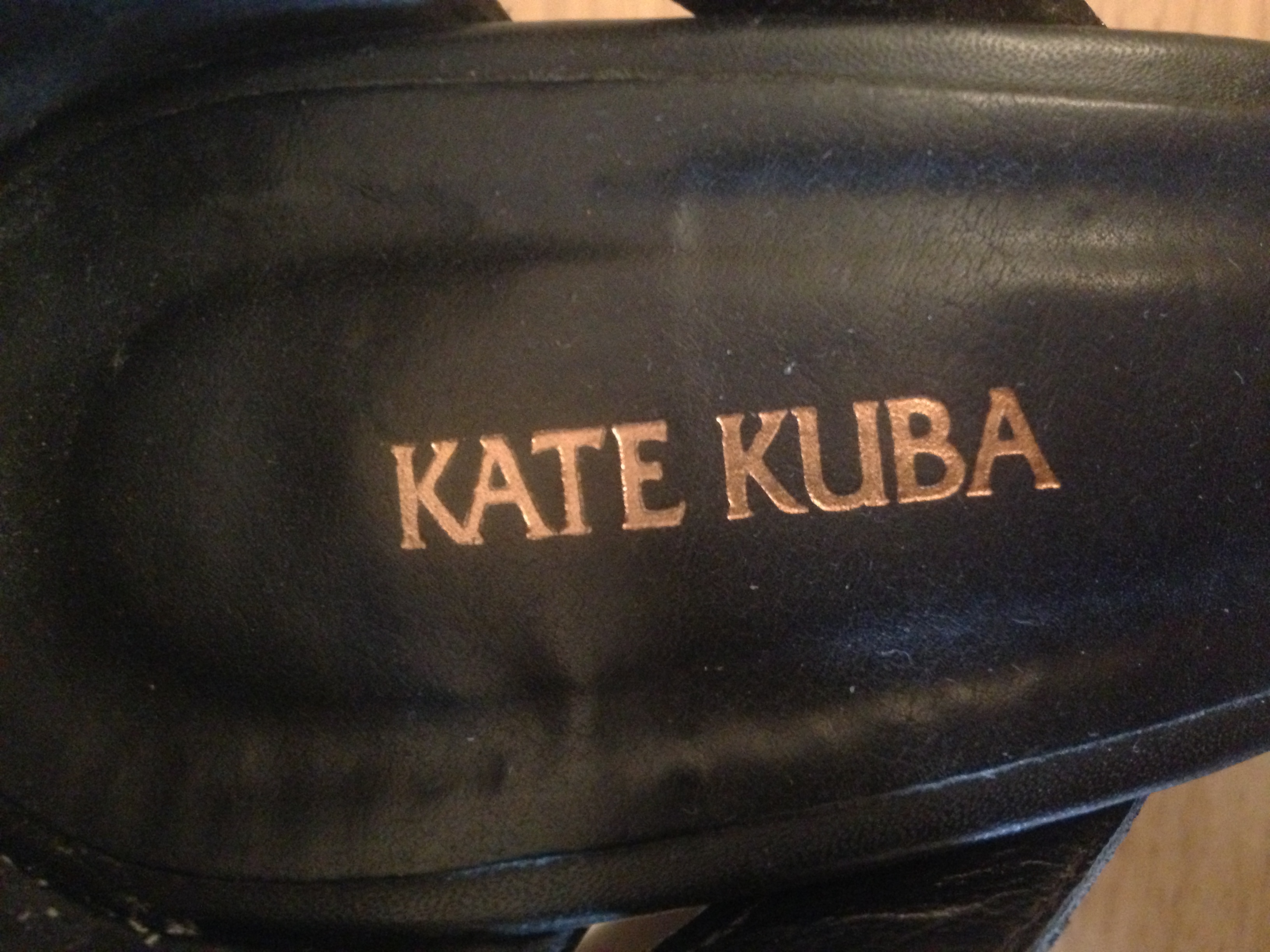 Preowned Kate Kuba black leather heels Size 40