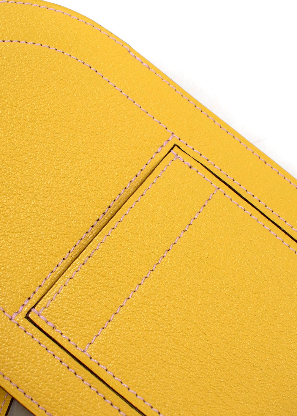 Hermes Yellow In-the-Loop Phone To Go Pouch leather