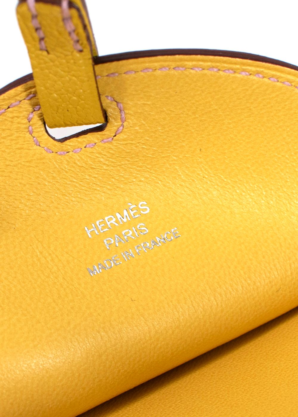 Hermes Yellow In-the-Loop Phone To Go Pouch leather