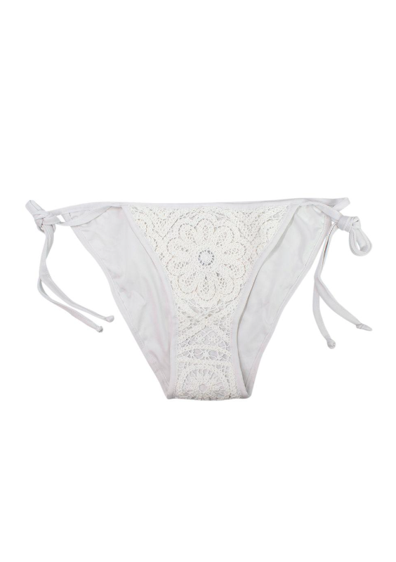 Borgo De Nor x Talia Collins White Crochet Divona Tie Bikini Size L recycled polyamide/elastane