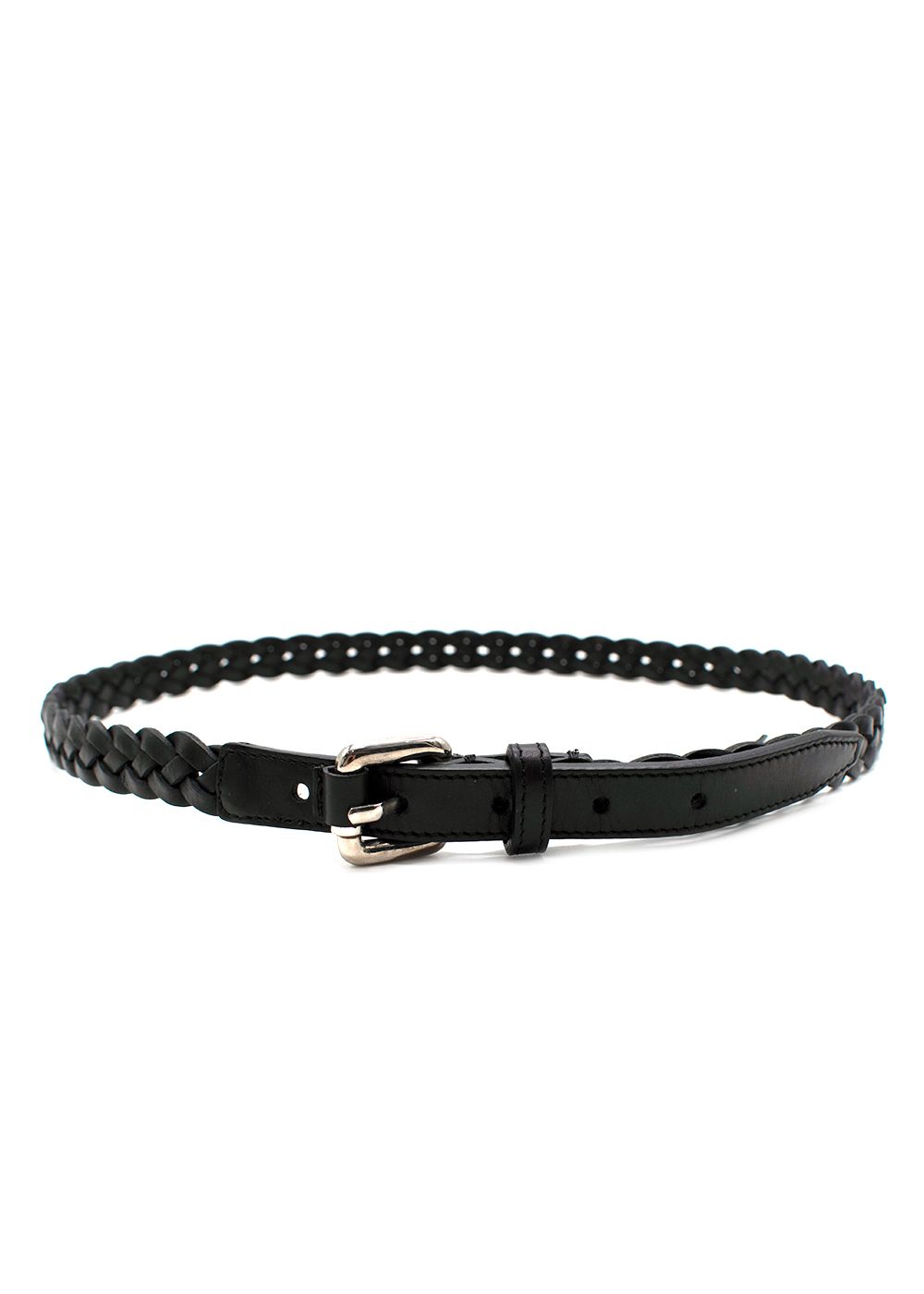 Dior Black Woven Leather Belt