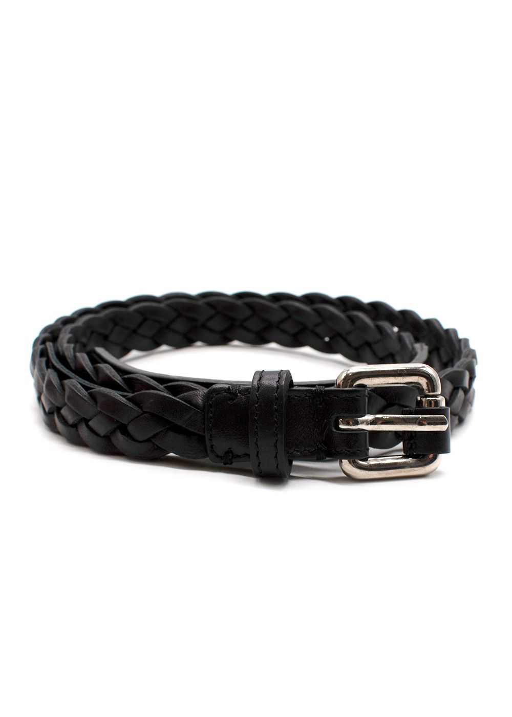 Dior Black Woven Leather Belt