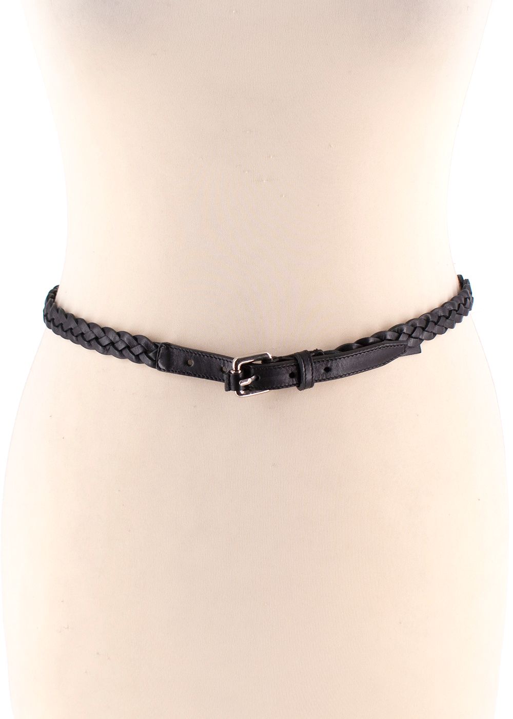 Dior Black Woven Leather Belt