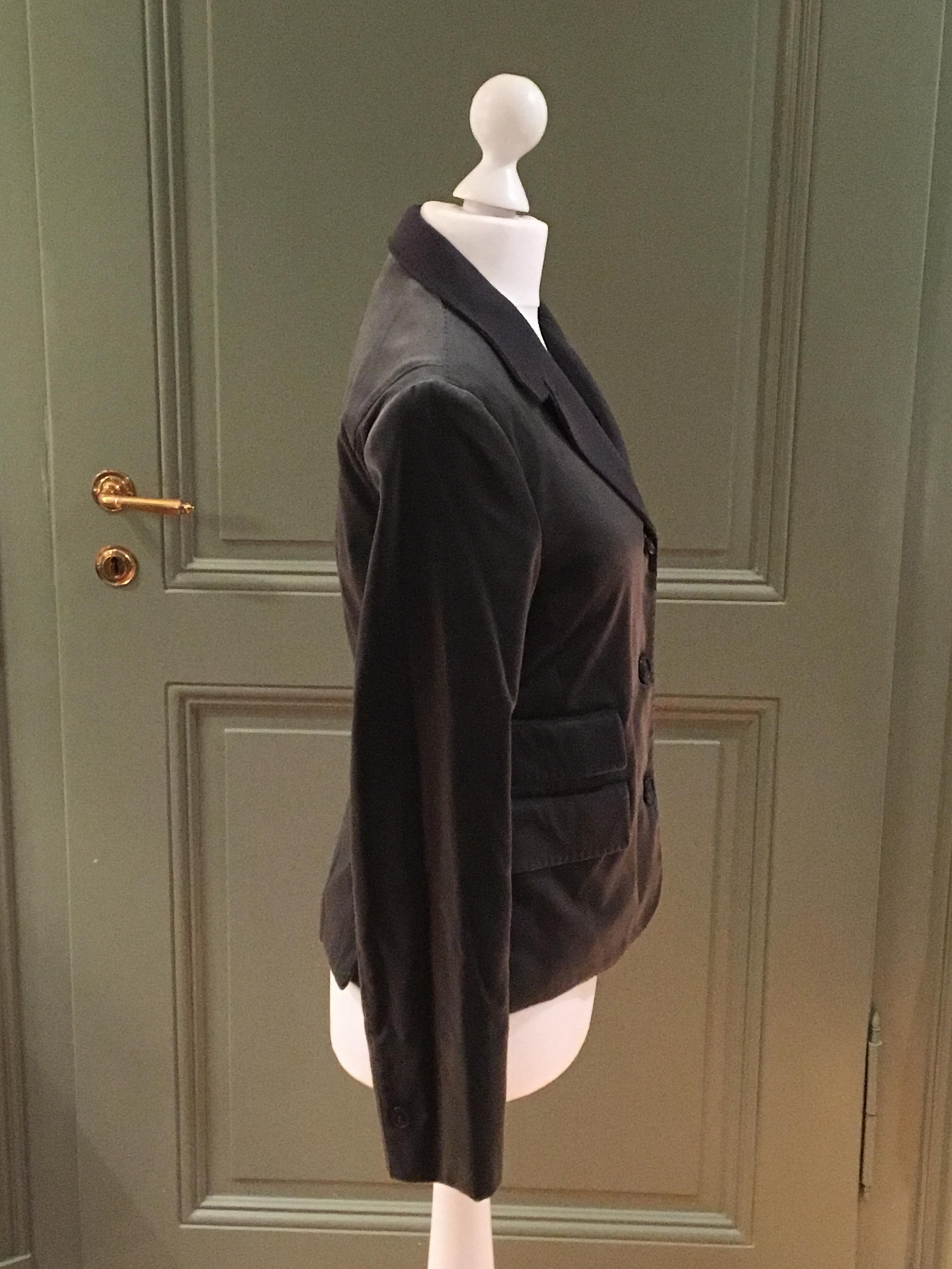 Preowned Loro Piana Grey Velvet Jacket Size XS