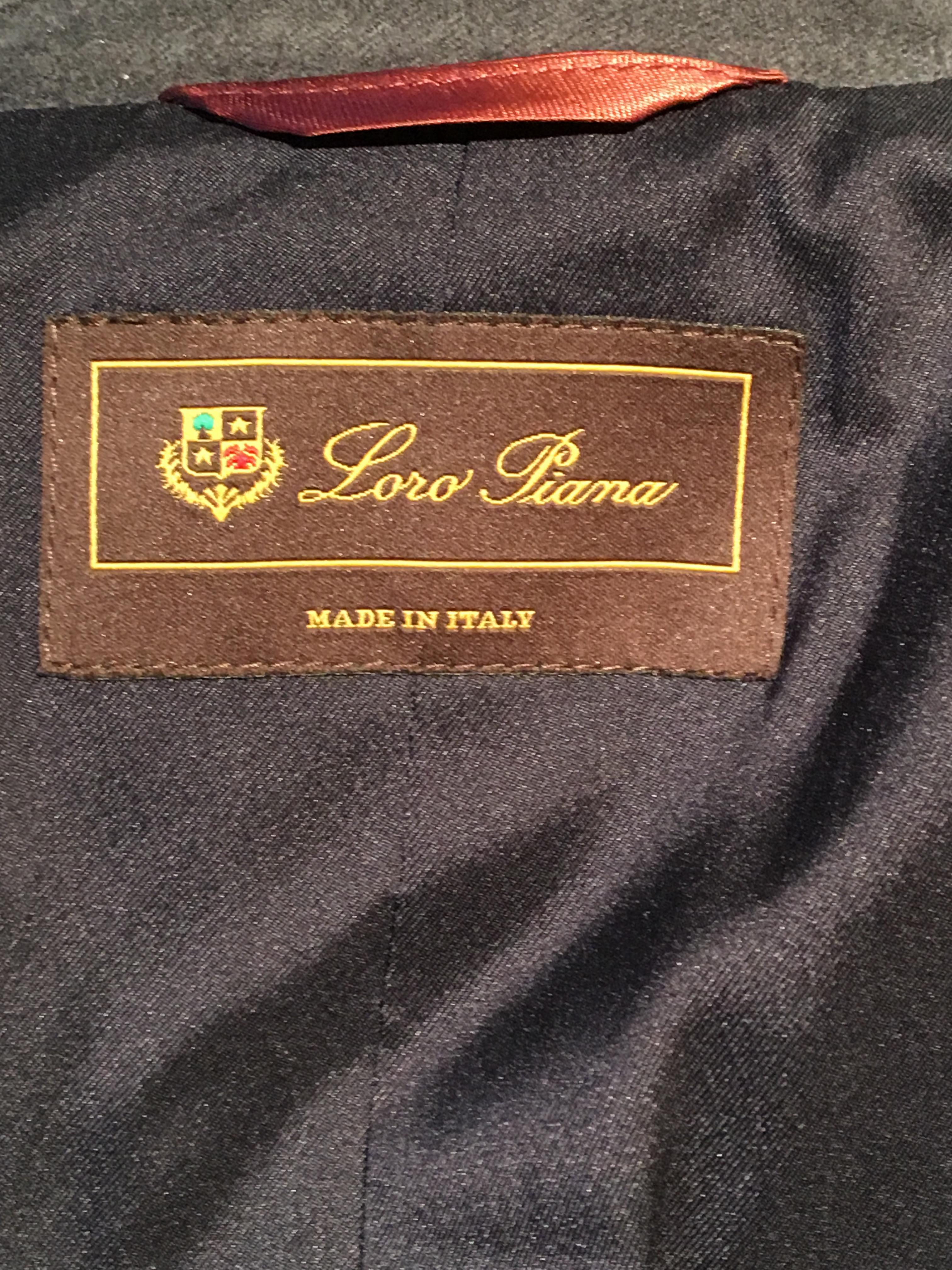 Preowned Loro Piana Grey Velvet Jacket Size XS