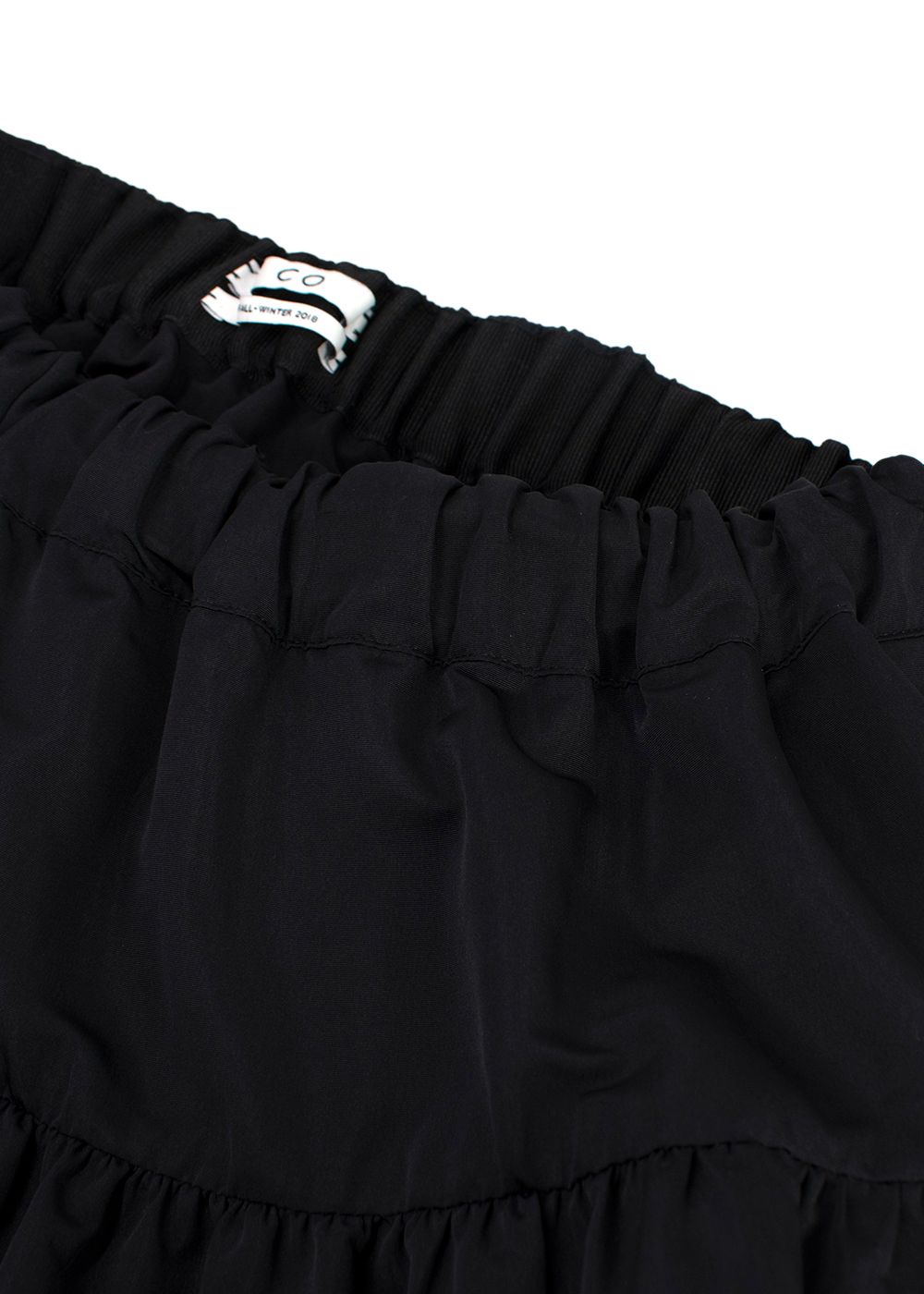 Co Black Tiered Midi Skirt Size XS polyester