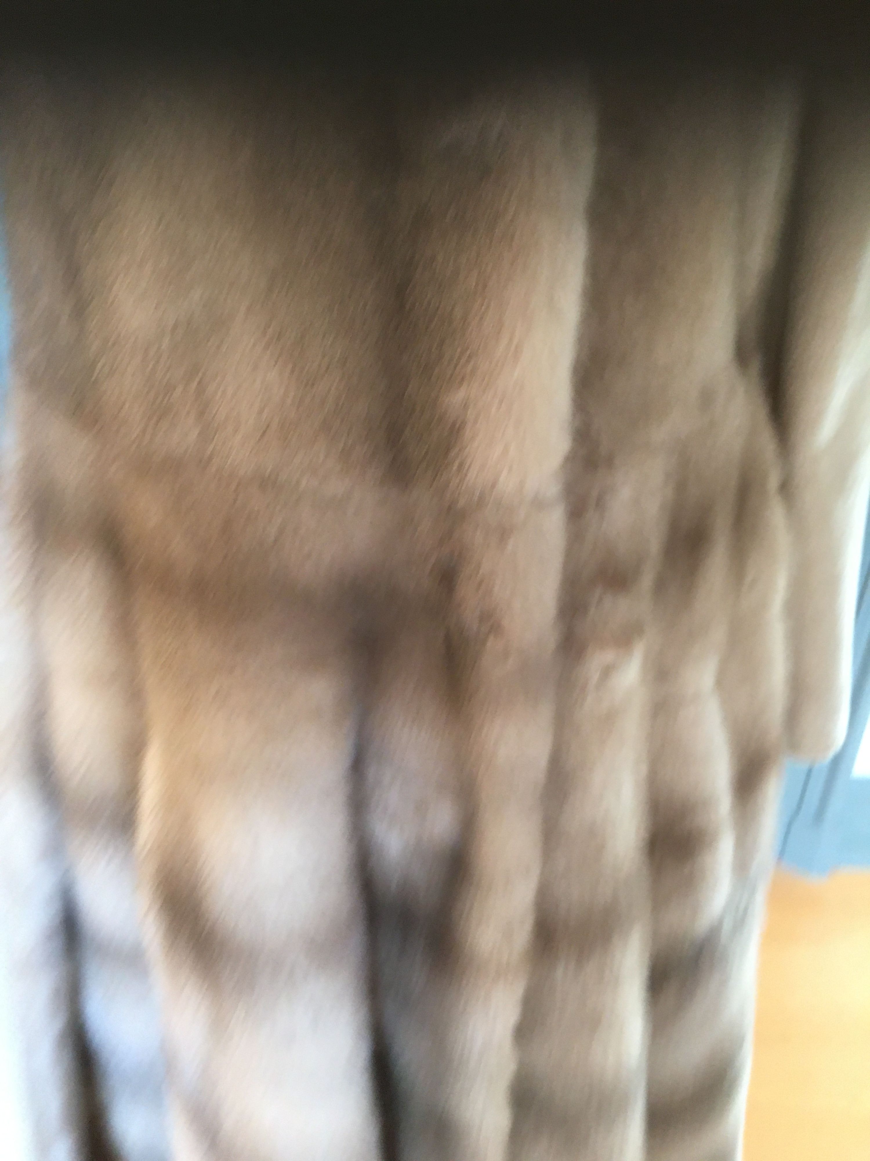 Preowned Giambattista Valli Mink Fur A-Line Coat Size S beige