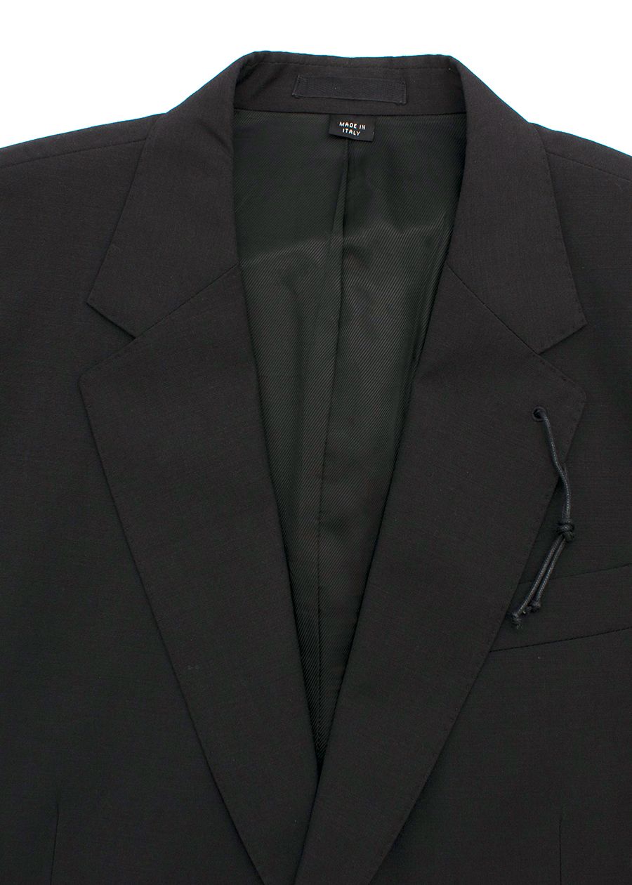 Men's ViktorRolf Black Single Breasted Cotton Blazer Size M