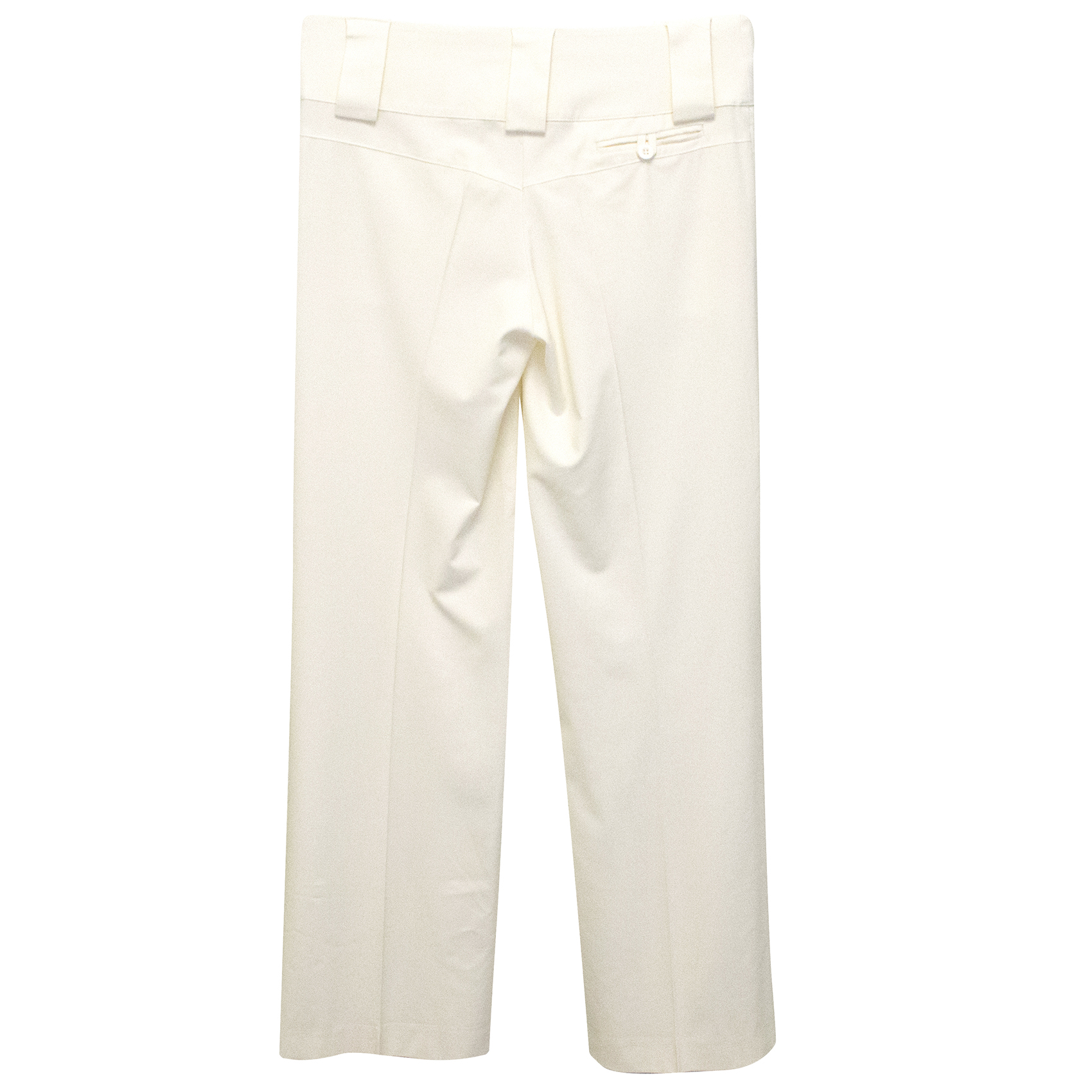 Preowned JC De Castelbajac Cream Trousers Size S White viscose