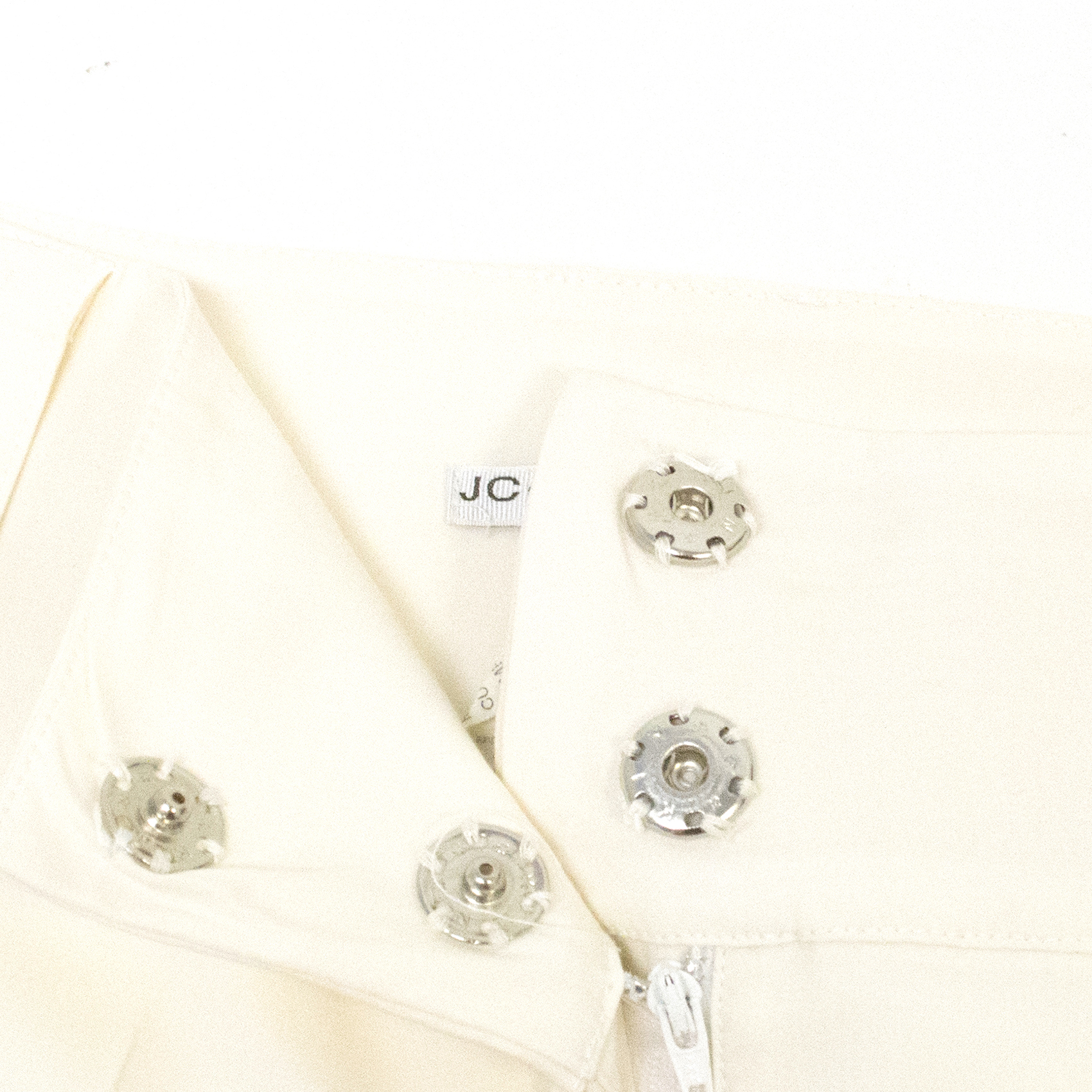 Preowned JC De Castelbajac Cream Trousers Size S White viscose