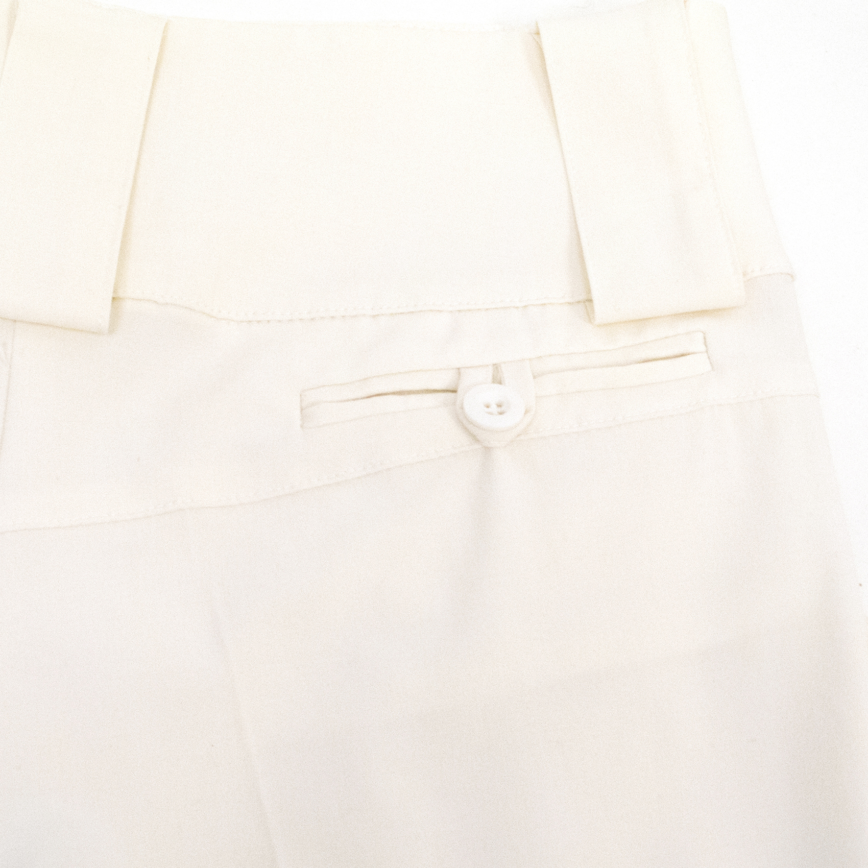 Preowned JC De Castelbajac Cream Trousers Size S White viscose