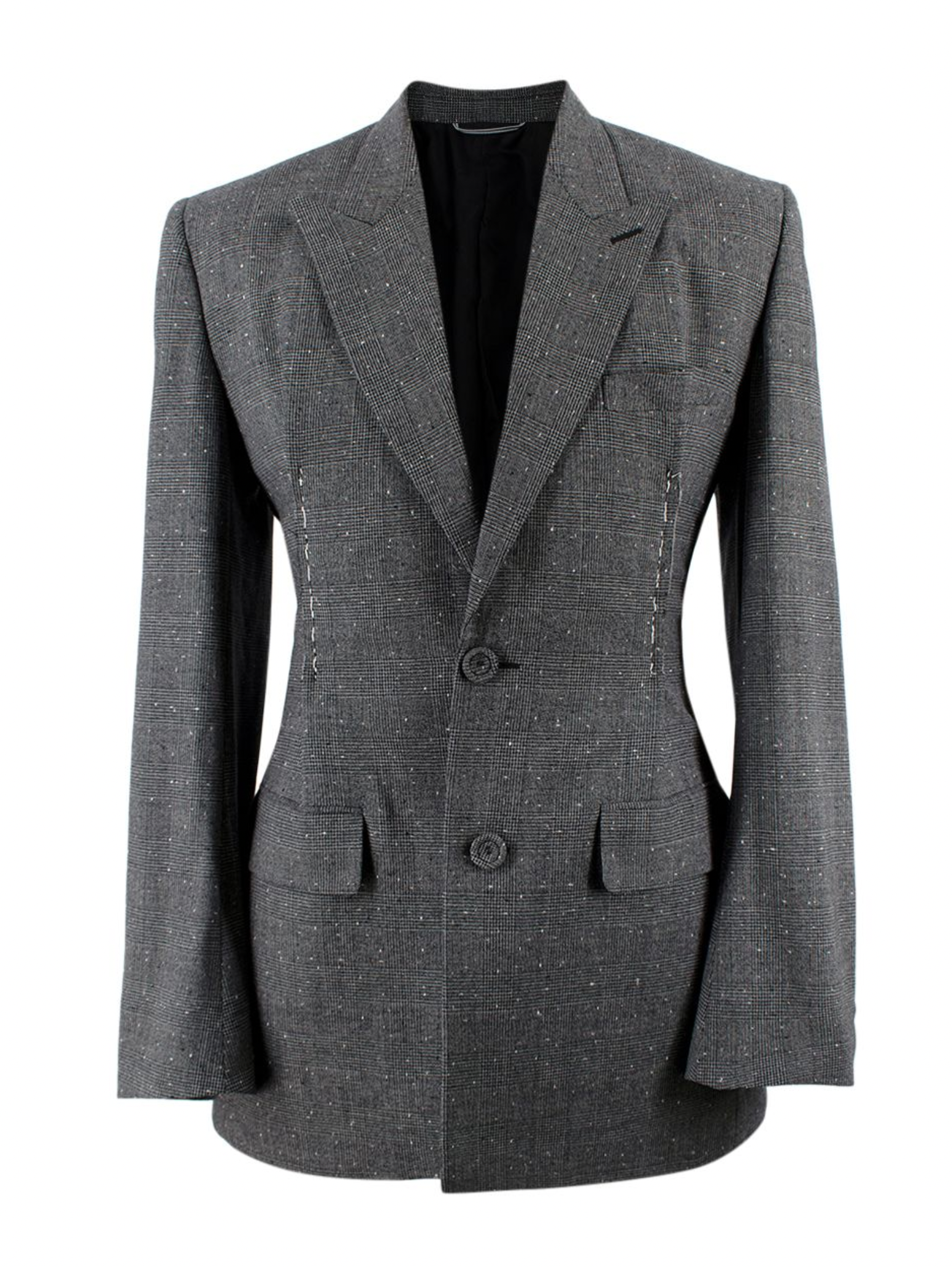 Men's Dior Homme Grey Check Single-Breasted Jacket Size XS wool